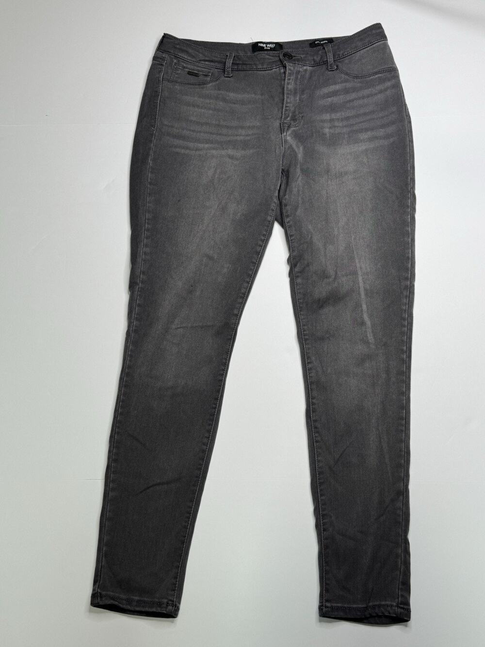 Nine West Jessica Jegging Womens 12 Gray Skinny Stretch Jeans Average